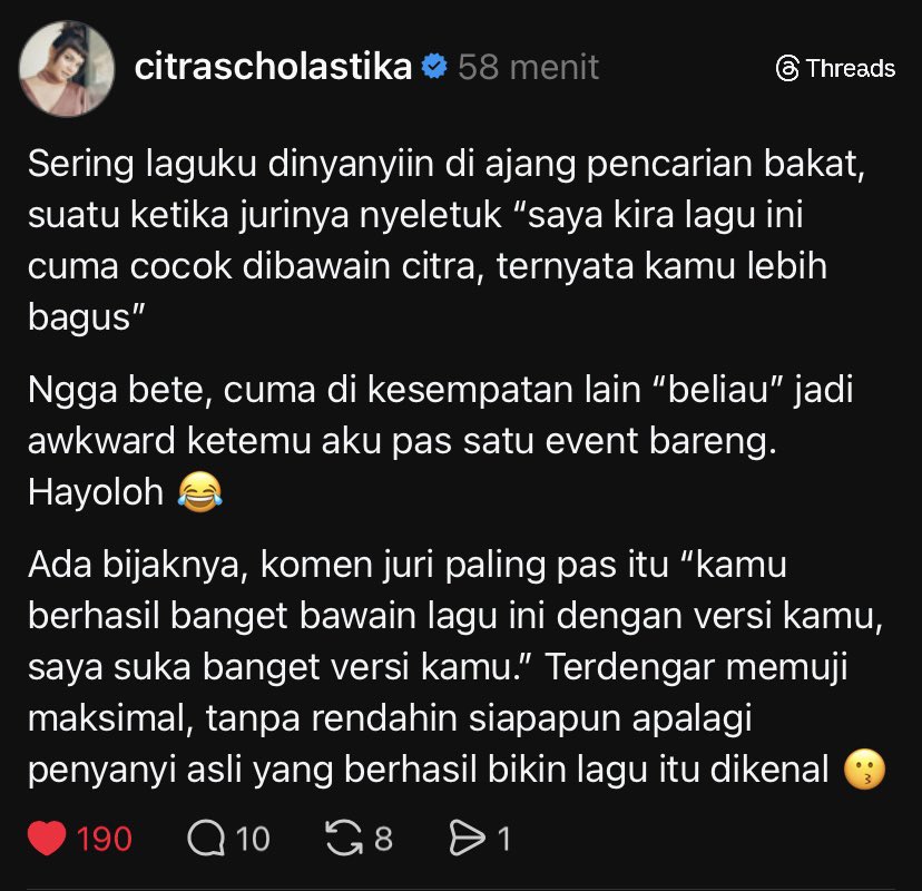 flowmarl's tweet photo. Citra scholastika pun ikut speak up

#Lyodra https://t.co/n8I2PPHyoZ