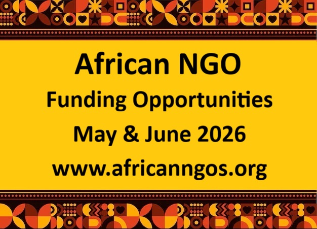 africanngos's tweet photo. Attention African NGOs! View @AfricanNGOs' list of more than 50 funding opportunities for May & June 2026. Refer to https://t.co/TR8M8o6B35. #AfricanNGOs #AfricanCSOs #FundingOpportunities #Fundraising #GrantOpportunity #Grants https://t.co/vrivAnoGzv