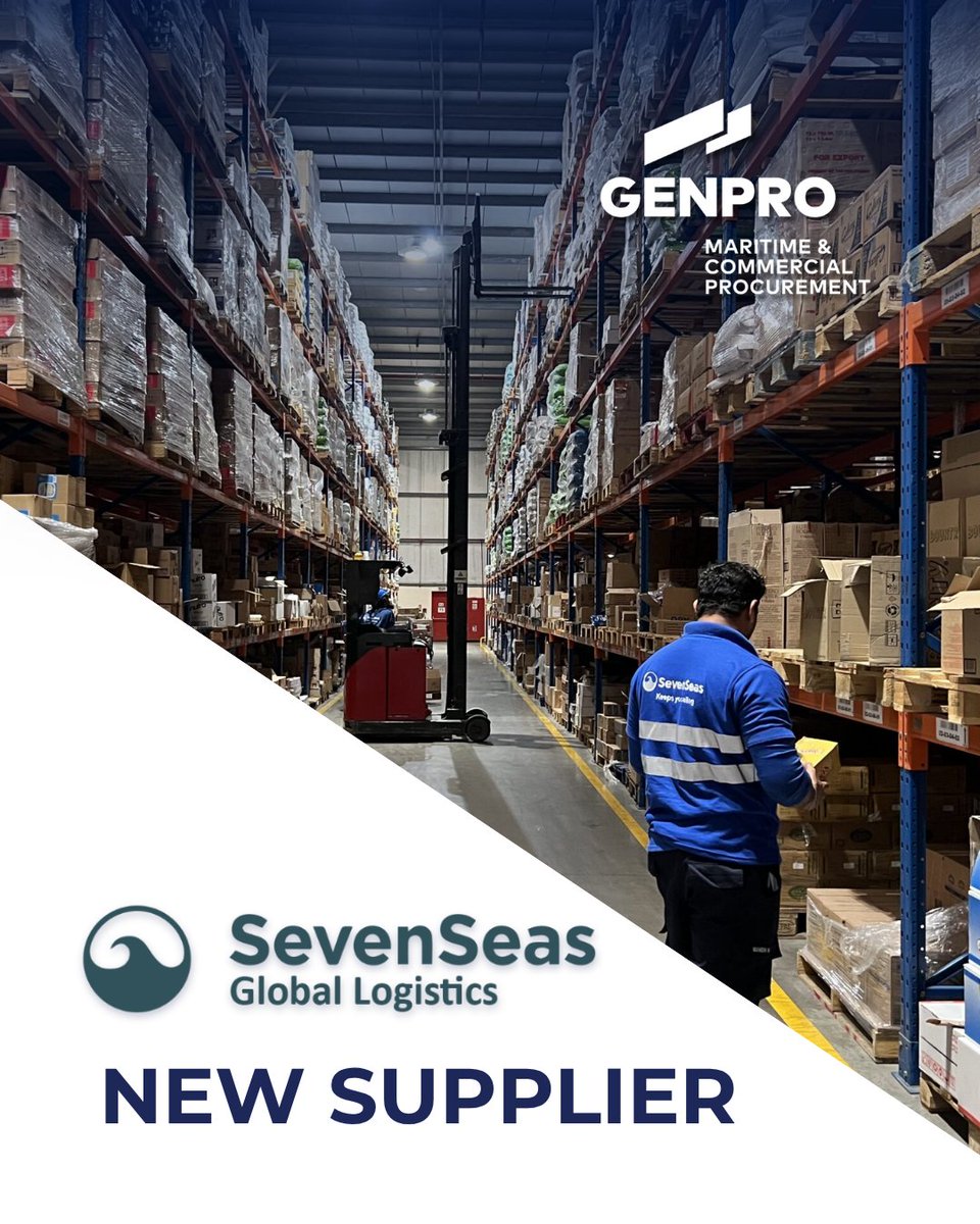 genpro_GO's tweet photo. We’re pleased to welcome 𝗦𝗘𝗩𝗘𝗡 𝗦𝗘𝗔𝗦 𝗚𝗟𝗢𝗕𝗔𝗟 𝗟𝗢𝗚𝗜𝗦𝗧𝗜𝗖𝗦 𝗣𝗧𝗘 𝗟𝗧𝗗 to our network! Part of the Seven Seas Group, they specialize in ship spare parts logistics, offering end‑to‑end supply chain solutions from Singapore. 🚢🌍
#GenPro #NewSupplier #7SGL https://t.co/TXEluZSnOA
