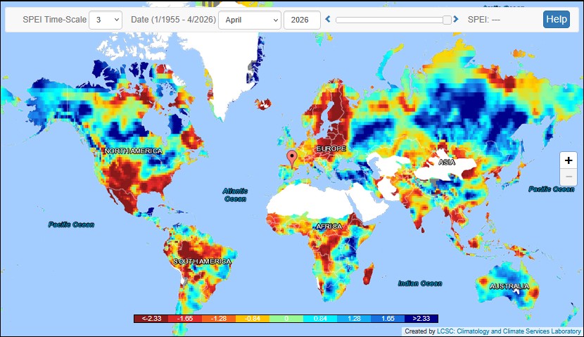 DroughtSPEI's tweet photo. ✅ Actualización 
📊 Monitor de #sequía SPEI con los datos de #abril de 2026. 
📲 https://t.co/wmIXtfSszk
#CSIC #SPEI #clima https://t.co/D713AT81Yr