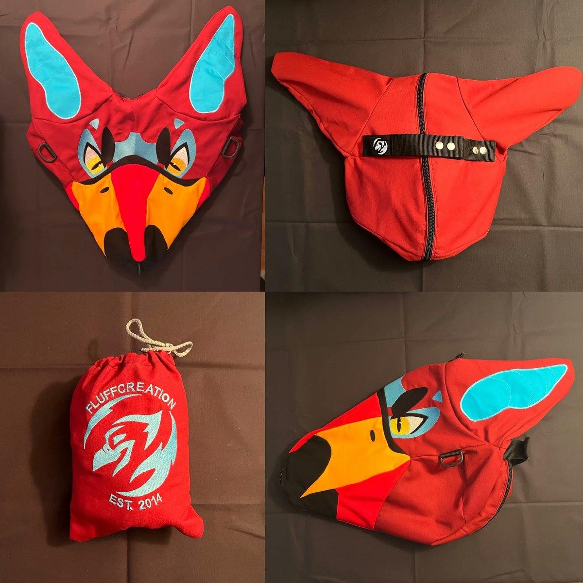 Fluffcreation's tweet photo. Just heads up I open for one or two slots of my original Fursuit Head Bags. I started commission these as a first maker around 2014 and in time I made allots of impovements and changes. Let me know if you are interessted. https://t.co/WL1dkNNBDK