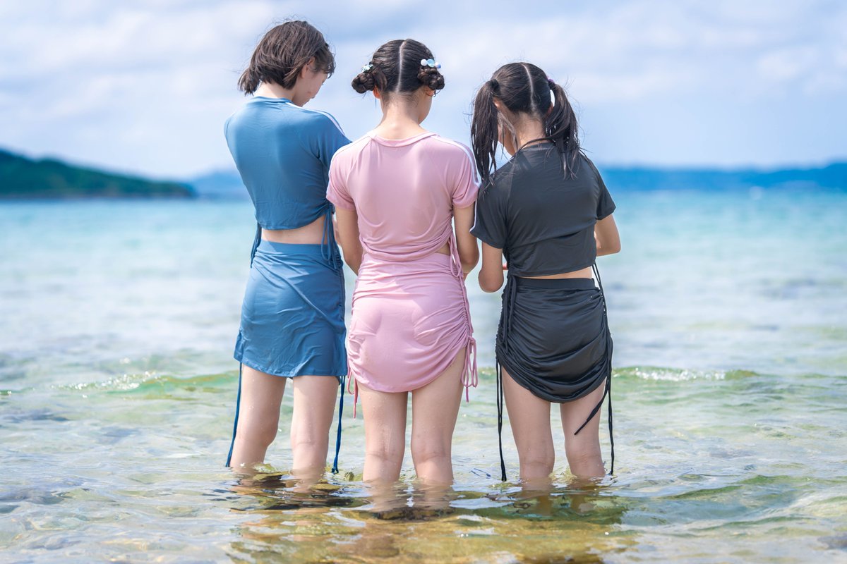 ののちゃん（JC1）のあたん（JC2）るうちゃん（JC3）みーばるビーチ