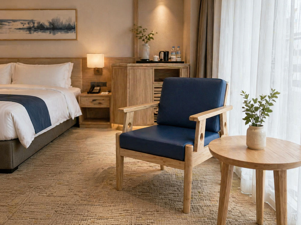 patel_rick96524's tweet image. Hospitality seating that works as hard as you do. 💙
 
This solid wood armchair checks every box:
Sturdy frame, easy-clean upholstery, guest-approved comfort, and a timeless design that fits any modern space.
#HospitalityFurniture #CommercialSeating #HotelProjects