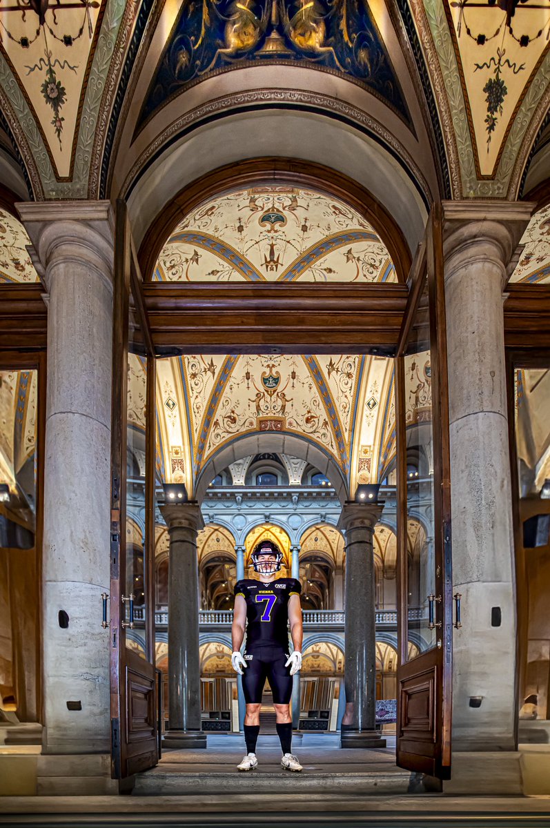 ViennaVikings's tweet photo. Performance meets design. Art meets football.
 This isn’t just a jersey — it’s a statement. A masterpiece of applied art.

Shot at the MAK – Museum of Applied Arts. © Hannes Jirgal, 2026
#ForVienna #ViennaVikings #MAK #PurpleReign https://t.co/BvDs6kdR8O