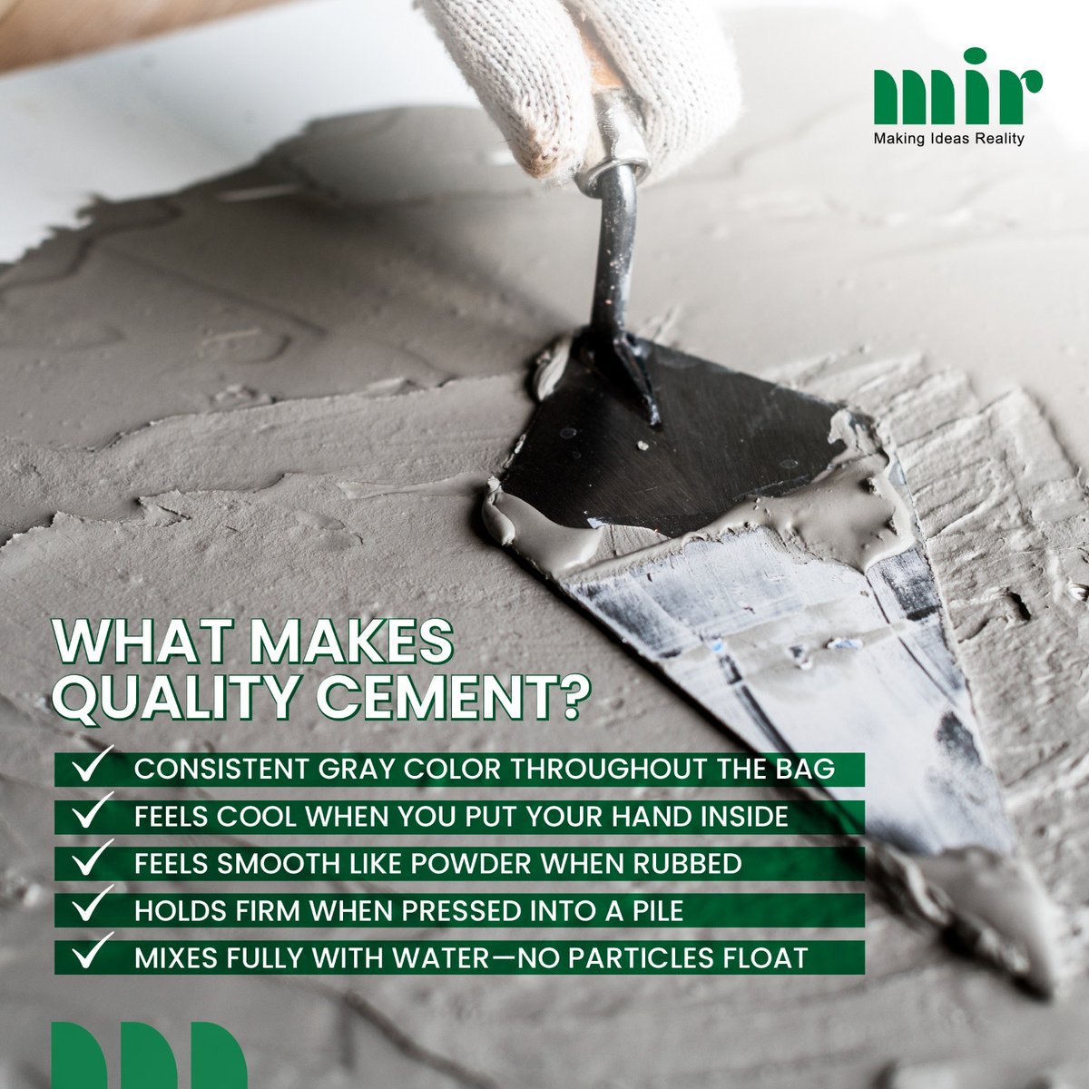 MirGroupBD's tweet photo. Not all cement is created equal. Before you build, know what makes cement high-quality.
Here’s how to identify the best one for your construction needs.

https://t.co/xPtJWfys3y

#MirGroup #MG #BuildingExcellence #BuildingTomorrow #MakingIdeasReality #Bangladesh https://t.co/pPlz3kNKDg