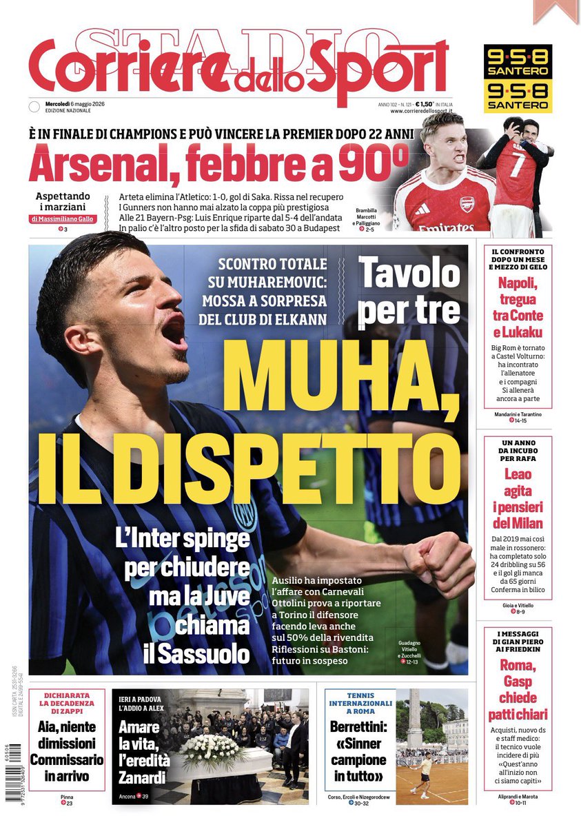 pisto_gol's tweet image. PrimePagine #6maggio È sempre calciomercato