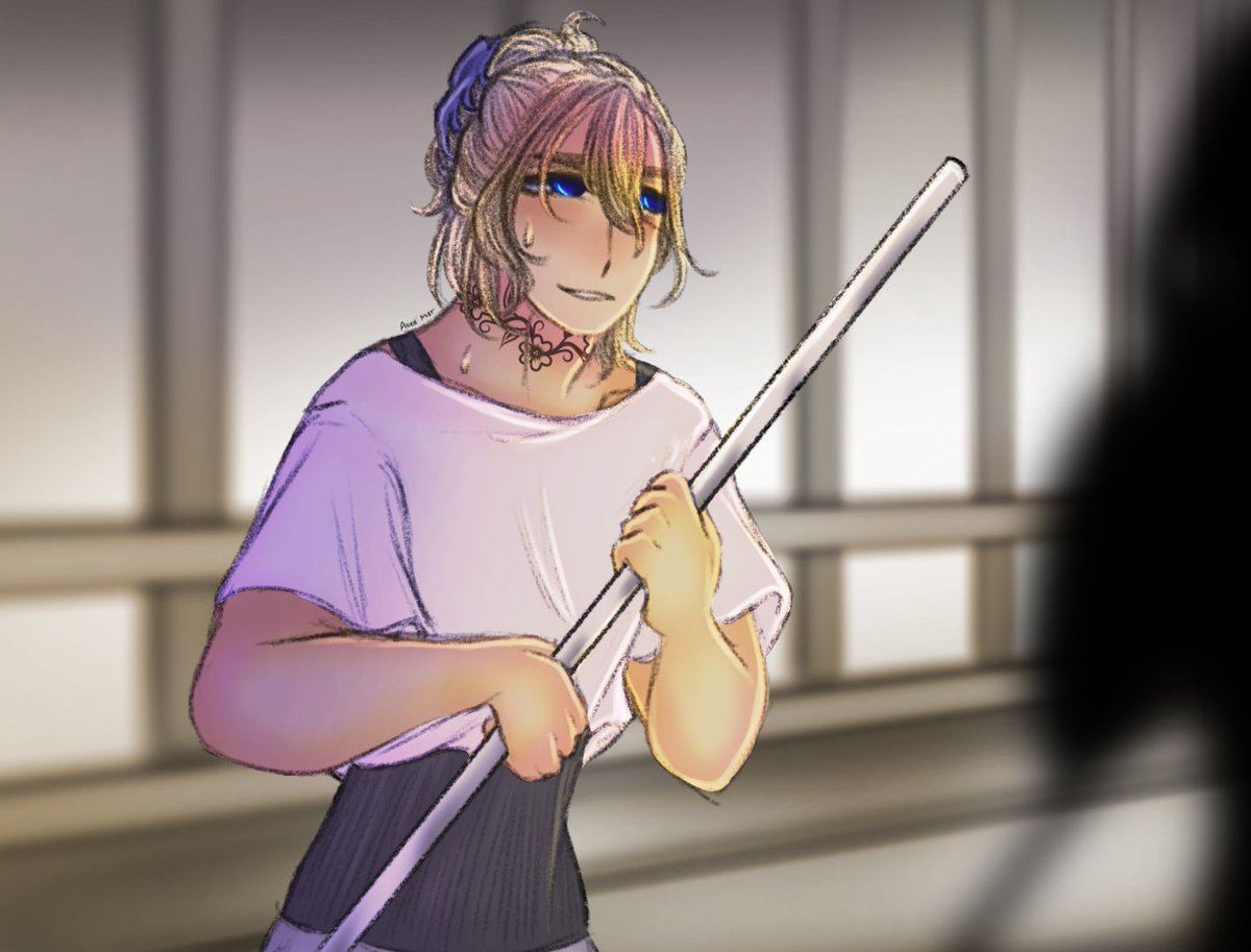 _akaikali_'s tweet photo. The art from my latest tiktok! It's the first time they've sparred in years and they're getting know each other again (could be an allegory for Something Else) but also its very sexually tense despite them both being ace lol
(4/5)
#OC #RelicOfTheStronghold #ROTS #AkaliMist https://t.co/4QgBW8517Q