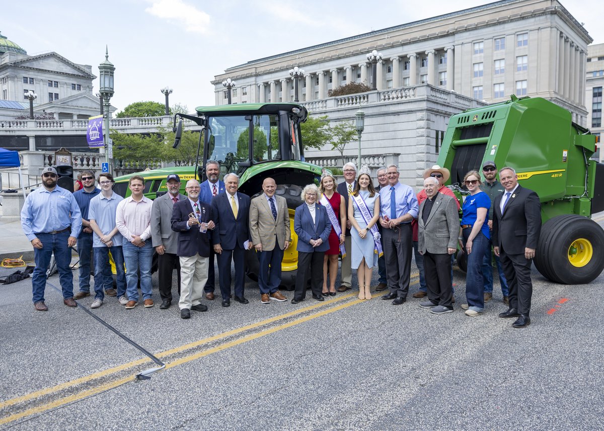 RepPickett's tweet photo. Yesterday was a great day for the 4th annual Blessing of the Balers and 'May Is Beef Month' celebration!
 I joined Rep. Bud Cook, who hosts every year, along with fellow state lawmakers, agricultural leaders and students to celebrate the history and success of agriculture in PA. https://t.co/v3me3VYyvf