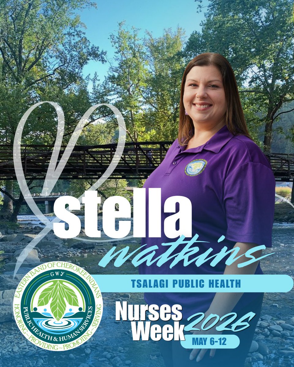 ebciphhs's tweet image. Today is the first day of NATIONAL NURSES WEEK and we are recognizing four amazing nurses from Tsalagi Public Health! Join us in THANKING this awesome team who provides non-judgemental and compassionate service to our Cherokee community.