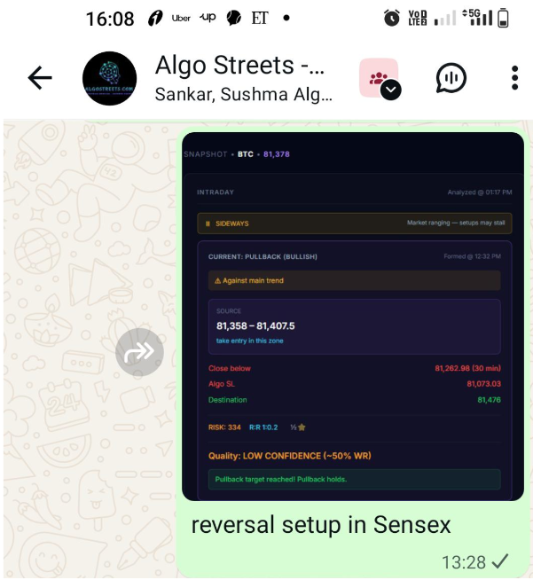 syamdevendla's tweet photo. @SarangSood This is not random. DhiX AI  alerts will come to whatsapp directly, its agentic  driven. Please check https://t.co/46wQeK8mC0. Check both todays pullbacks. https://t.co/tDwYq4pPRw