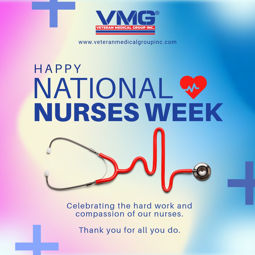 VeteranMedGroup's tweet photo. Healing begins with a caring heart. 💙 To the nurses who go above and beyond for their patients every day: Thank you for your skill, your spirit, and your service. Happy National Nurses Week! ✨

#NationalNursesWeek #Nurses #Gratitude https://t.co/g8XoARXHA8
