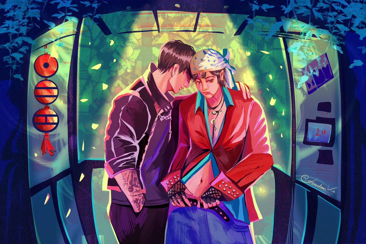 tadanvu's tweet photo. ❤️🩵 
#taekook #BTS_ARİRANG #fanartㅤㅤㅤㅤ https://t.co/hrQ5UV8k8O