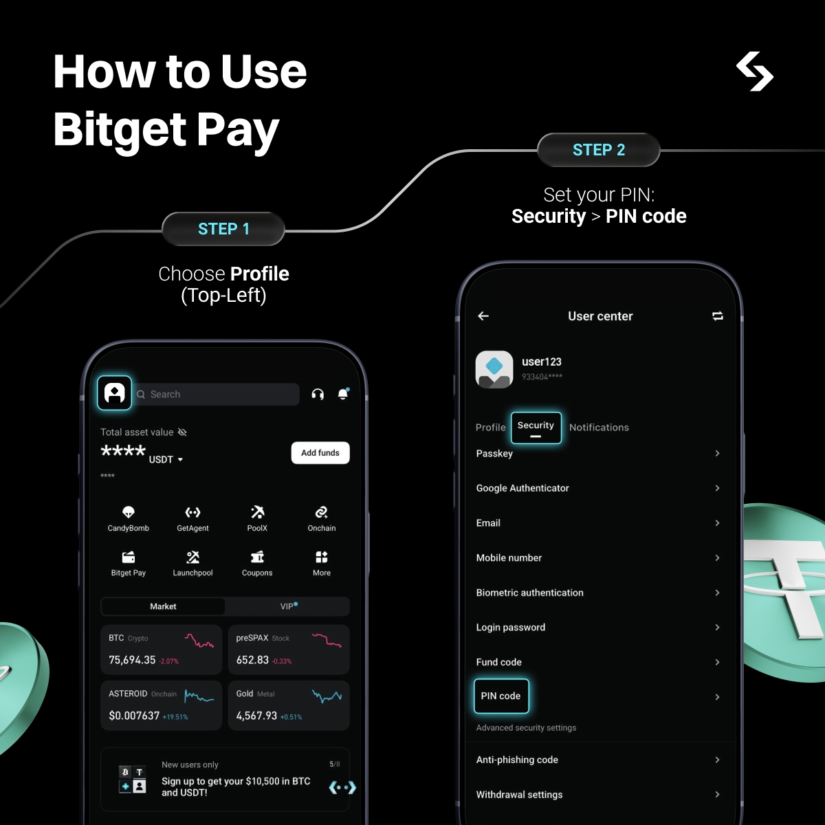 bitget's tweet photo. Full details here: https://t.co/dZwYClLh2b

Here's a step-by-step on how to get started. https://t.co/iNtXUv4zuF