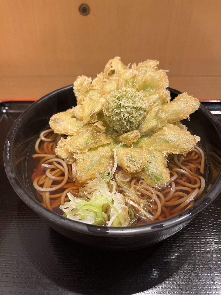 yonsuke555's tweet photo. 多分、季節限定ふきのとう天ぷらそば。
想像以上のボリューム感で得した気分。
#よもたそば #西新宿 #そば #うどん #蕎麦 #立食い https://t.co/7rjaSY0ehA