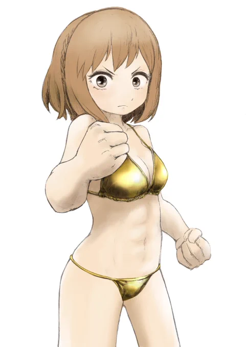 GW最終日に間に合った!金ビキニ! 照れながら怒って欲しい #アリスギアお絵描き