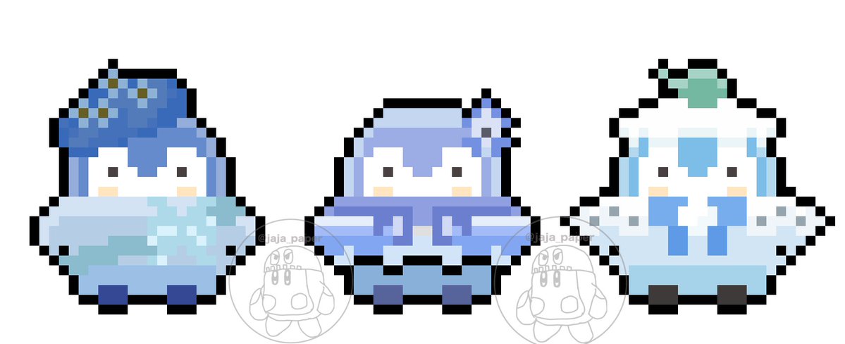 #コウペンちゃん　#ドット絵

あおいコウペンちゃん達