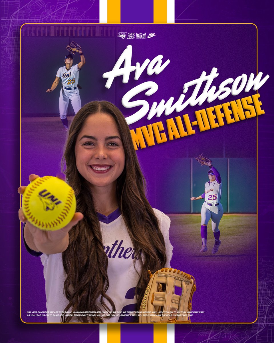 UNISoftball's tweet photo. Ava Smithson has been named to the MVC All-Defensive Team!

#EverLoyal | #LegacyEra https://t.co/QmPPgPKFJj