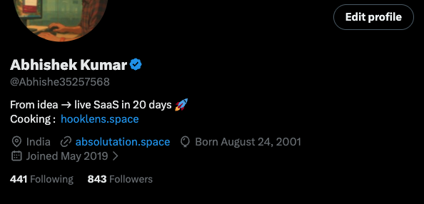 Abhishek Kumar tweet media