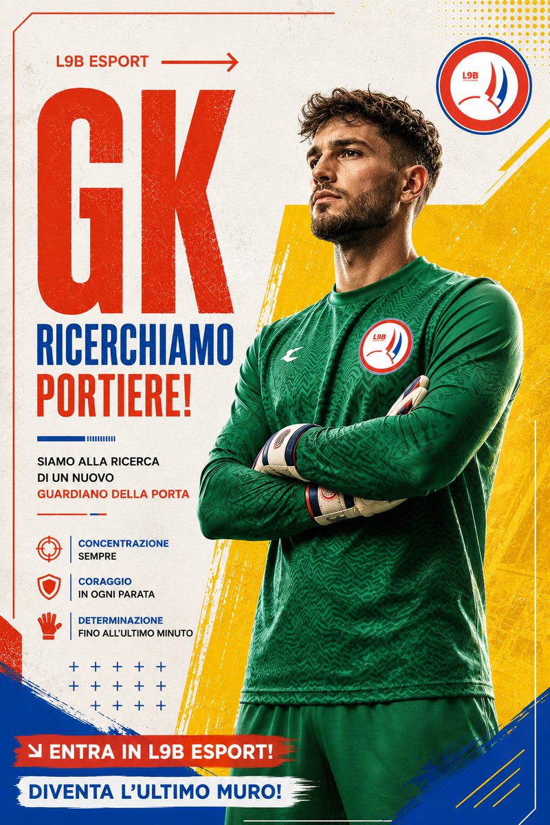 l9b_esports's tweet photo. Cerchiamo urgentemente gk per il nostro team
Serio, con esperienza
Proviniamo da oggi fino a domenica https://t.co/NmNKopfGiW