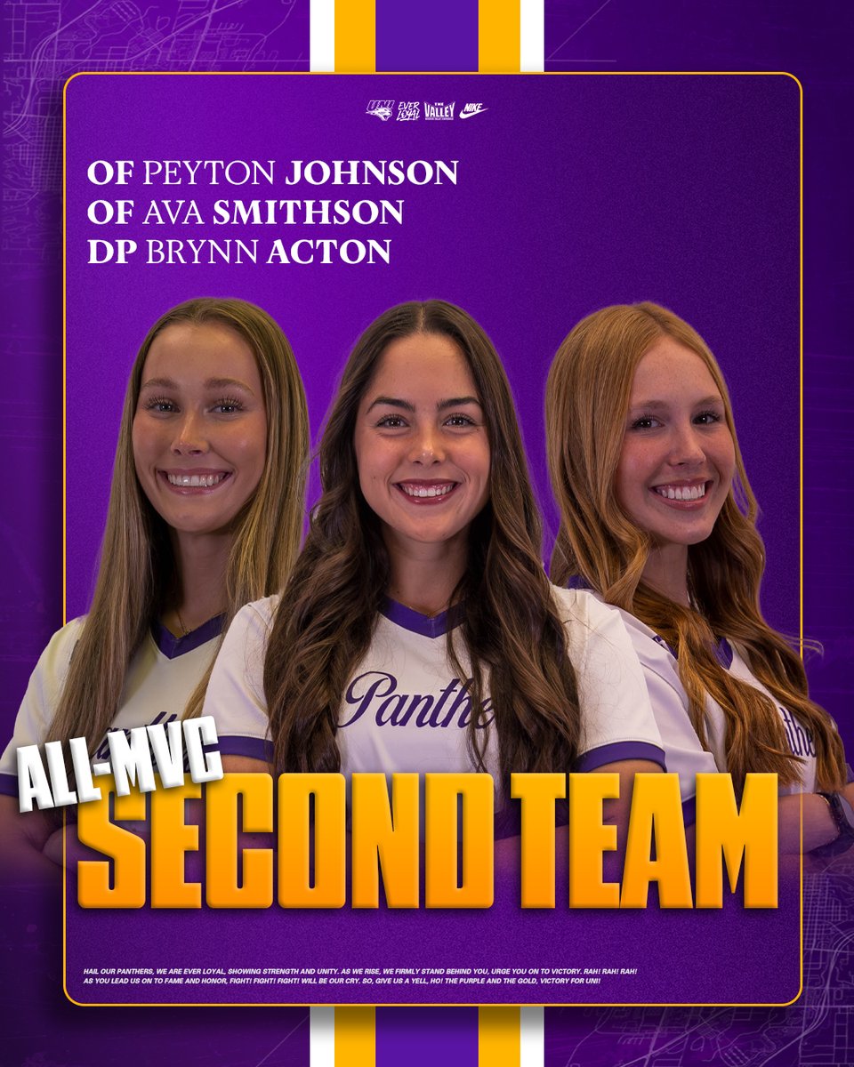 UNISoftball's tweet photo. Congrats to our All-MVC Second Teamers!

#EverLoyal | #LegacyEra https://t.co/DyIyf81JkZ