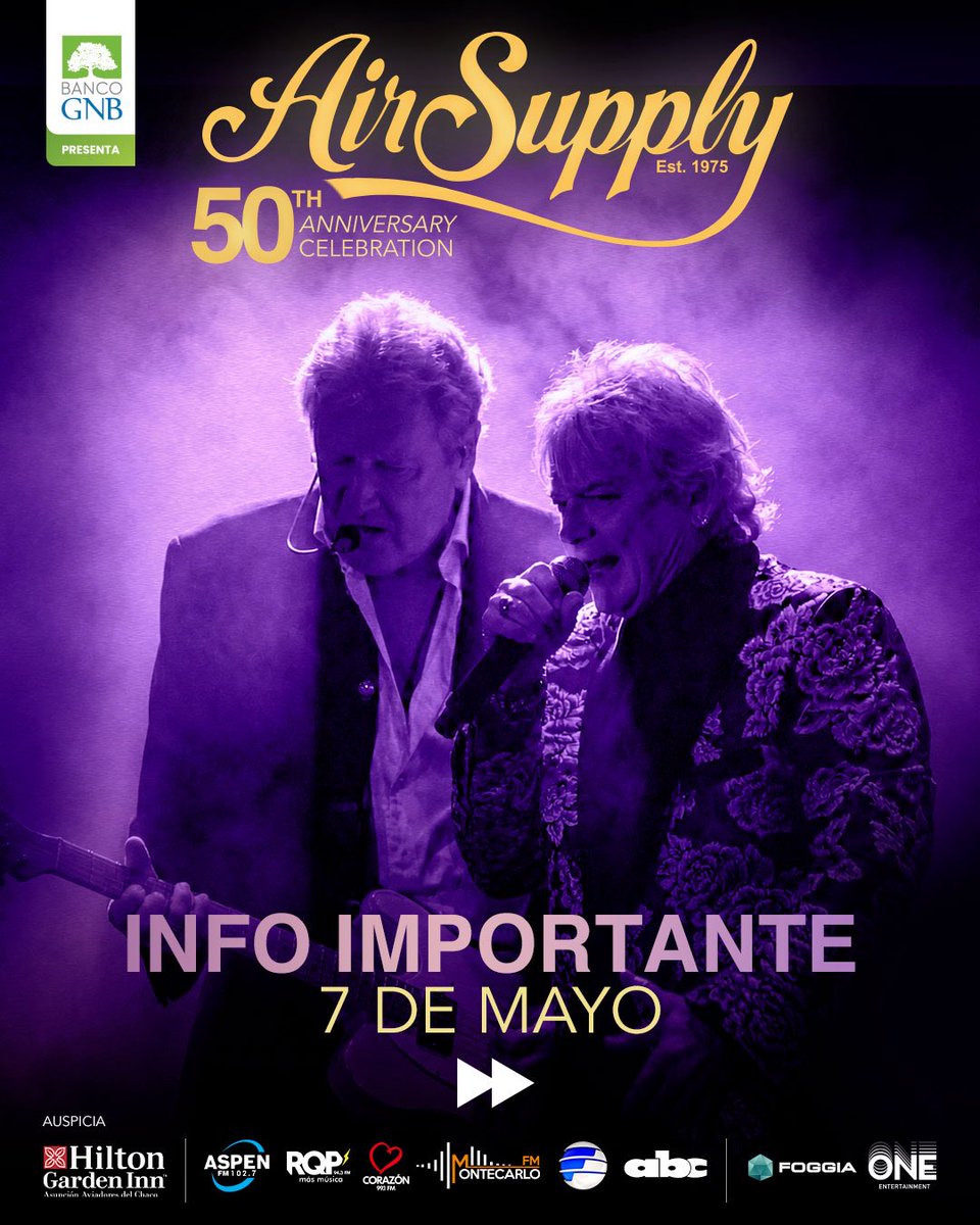 1oneent's tweet photo. La información que estabas esperando 😎 @AirSupplyMusic en Concierto y esto es lo que debes saber👇🏼

⏰Horarios
📍Accesos 
🚫Objetos Prohibidos 
🎫 Boleteria 

Desliza 👉🏻 https://t.co/9y1PU8ppuN