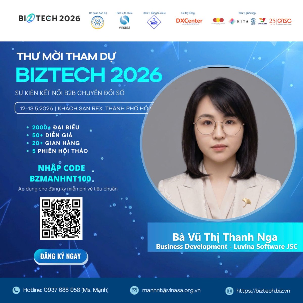 Sakuray8695's tweet photo. Chào cả nhà,

Sắp tới Nga và team #Luvinasoftware sẽ tham gia sự kiện công nghệ được mong chờ nhất năm – BizTech 2026 diễn ra tại TP.HCM! 
Tại hội nghị lần này, đại diện chuyên gia từ Luvina Software sẽ có phần chia sẻ chuyên sâu về chủ đề đang "hot" bậc nhất trong ngành sản xuất:
🛡️ “Xu hướng & lộ trình ứng dụng Predictive Maintenance (Bảo trì dự đoán)”
Đây là chìa khóa giúp các doanh nghiệp sản xuất tối ưu vận hành và giảm thiểu tối đa downtime. 

Nếu anh/chị trong Network của Nga đang hoạt động trong lĩnh vực này, Nga khuyên chân thành nên dành thời gian tham dự để nhận được:
🔥 Góc nhìn cập nhật nhất về các công nghệ đang tác động trực tiếp đến vận hành nhà máy.
🔥 Cách tiếp cận thực tế để triển khai Predictive Maintenance 
👉 Đừng ngần ngại kết nối với Nga ngay tại sự kiện để cùng trao đổi và tìm ra những cơ hội hợp tác mới.
Thông tin chi tiết:
📍 Thời gian: 12-13/05/2026
🏨 Địa điểm: Khách sạn Rex, TP.HCM