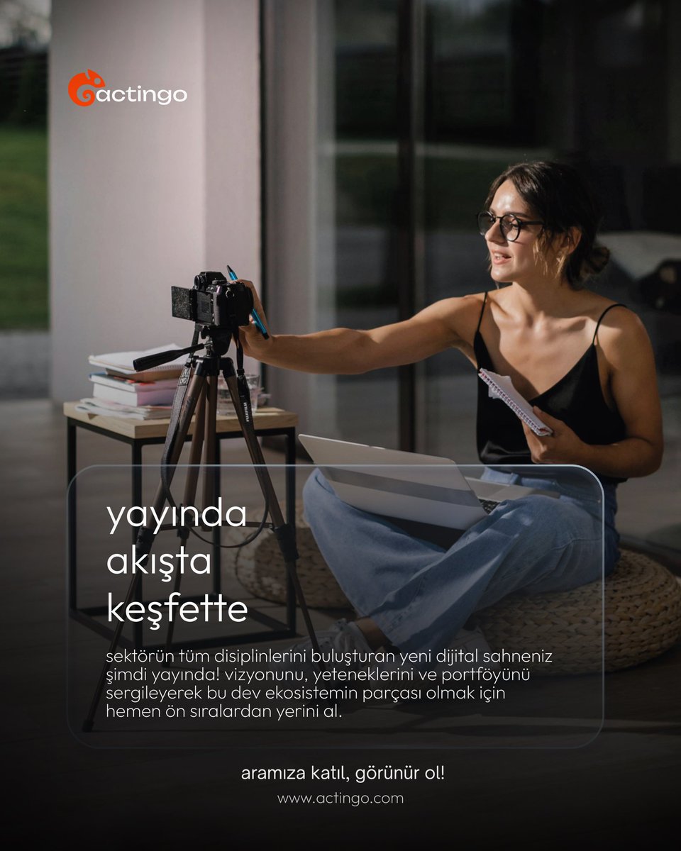 actingo_com's tweet photo. sektörün tüm disiplinleri tek bir çatıda buluşuyor. yayında, akışta veya keşfette... vizyonunu sergilemek ve dev ekosistemin parçası olmak için tam zamanı.

rolünü seç, ön sıralarda yerini al.
şimdi katıl. erkenden yerini al.

👉🏻 https://t.co/qbrNrR2nqX

#actingo #yaratıcısektör https://t.co/pEamlHeN4u