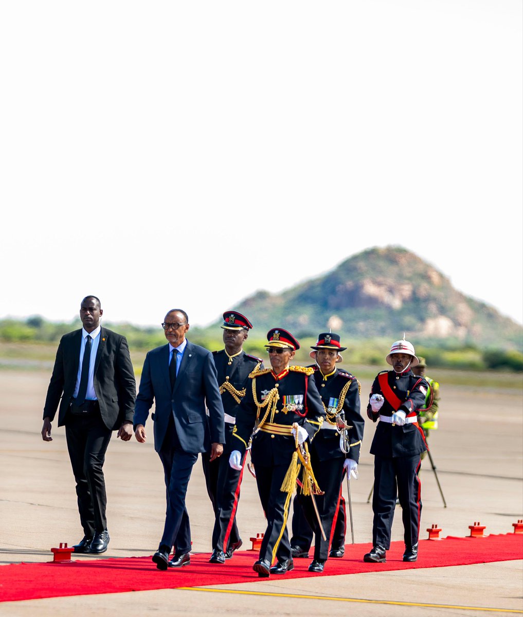 President Kagame has arrived in Gaborone, Botswana for a two-day State Visit where he was welcomed by President Duma Boko <a href="/duma_boko/">Duma Gideon Boko</a> of the Republic of Botswana.