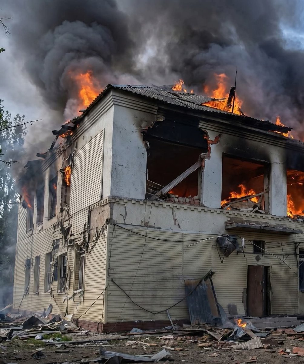 Суми
Садочок
Нелюдь знищує навіть дитячий світ- там де був сміх, ігри і тихий сон.
Там вчили перші букви і цифри, там лунали щедрівочки і колядки на свята...
Все знищує лапотна мерзота!
Не забудемо!