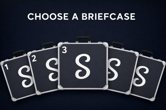 Guess which briefcase has the money inside 💼

One lucky winner gets tipped! Drop your guess and your Stake username below 👇🏻