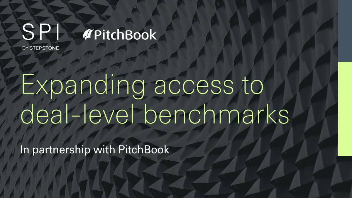 stepstonegroup's tweet photo. StepStone Group has entered into a partnership with @PitchBook to expand access to deal performance and operating benchmarks for private market participants. 📊 

As part of this partnership, StepStone's deal-level benchmarks will be available through both the PitchBook and the SPI by StepStone platforms—enabling investors to derive deeper insights and understand the drivers of deal performance across private equity, venture capital, growth equity, and infrastructure. 

The collaboration provides investors with a high-quality, trusted dataset of aggregated, anonymized benchmarks to support greater transparency and more sophisticated analytics across the private markets. 

Learn more about the partnership: https://t.co/ZG5sqtl1mY