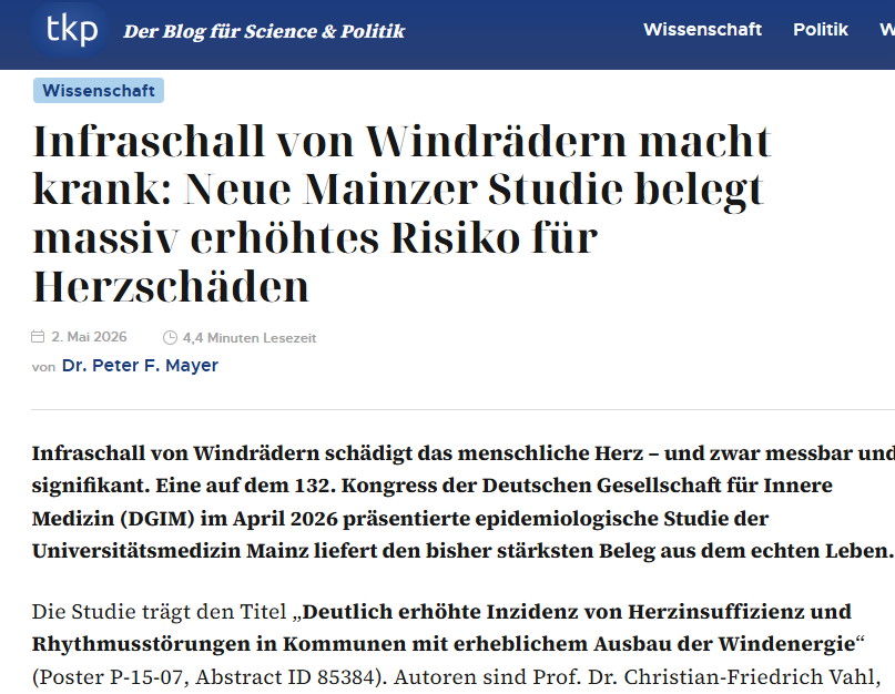 Erinni15's tweet photo. Gli infrasuoni prodotti dalle #turbineeoliche causano malattie: un nuovo studio  dimostra un rischio notevolmente aumentato di danni cardiaci.

#eolico #green #climatescam #co2
https://t.co/erlaC0pcZ2 https://t.co/jYCPoibukI