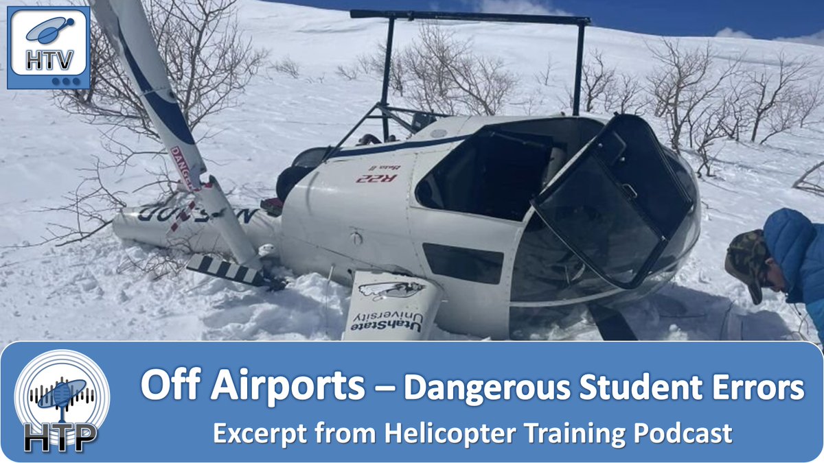 HeliTrainVids's tweet photo. 🚁 Off Airports https://t.co/coEpateoGX
Excerpt from Helicopter Training Podcast “Dangerous Student Errors” series. 
Covers techniques, scenarios, and real-world accident.  
Full series: https://t.co/U85jnvw6WG https://t.co/1DB2kofvQT