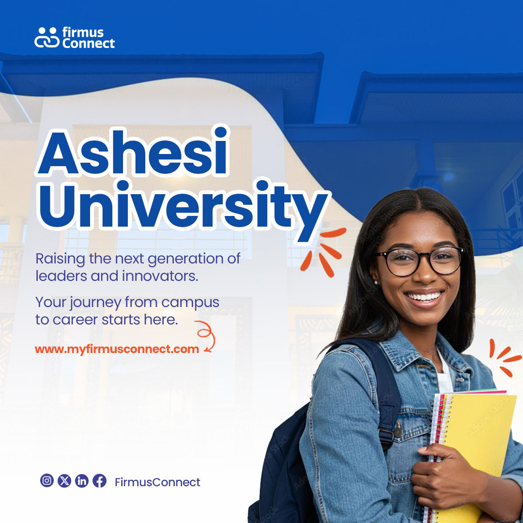 firmusconnect's tweet photo. Campus Spotlight
Ashesi University, where future leaders are built.

#FirmusConnect #CampusSpotlight https://t.co/XjRpdhUUKO