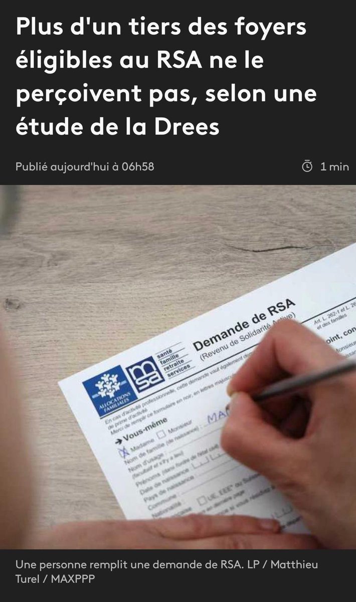 Non mais sinon il paraît que les pauvres ne sont motivés que par "l'assistanat", "gratter des allocs" et la "fraude sociale"