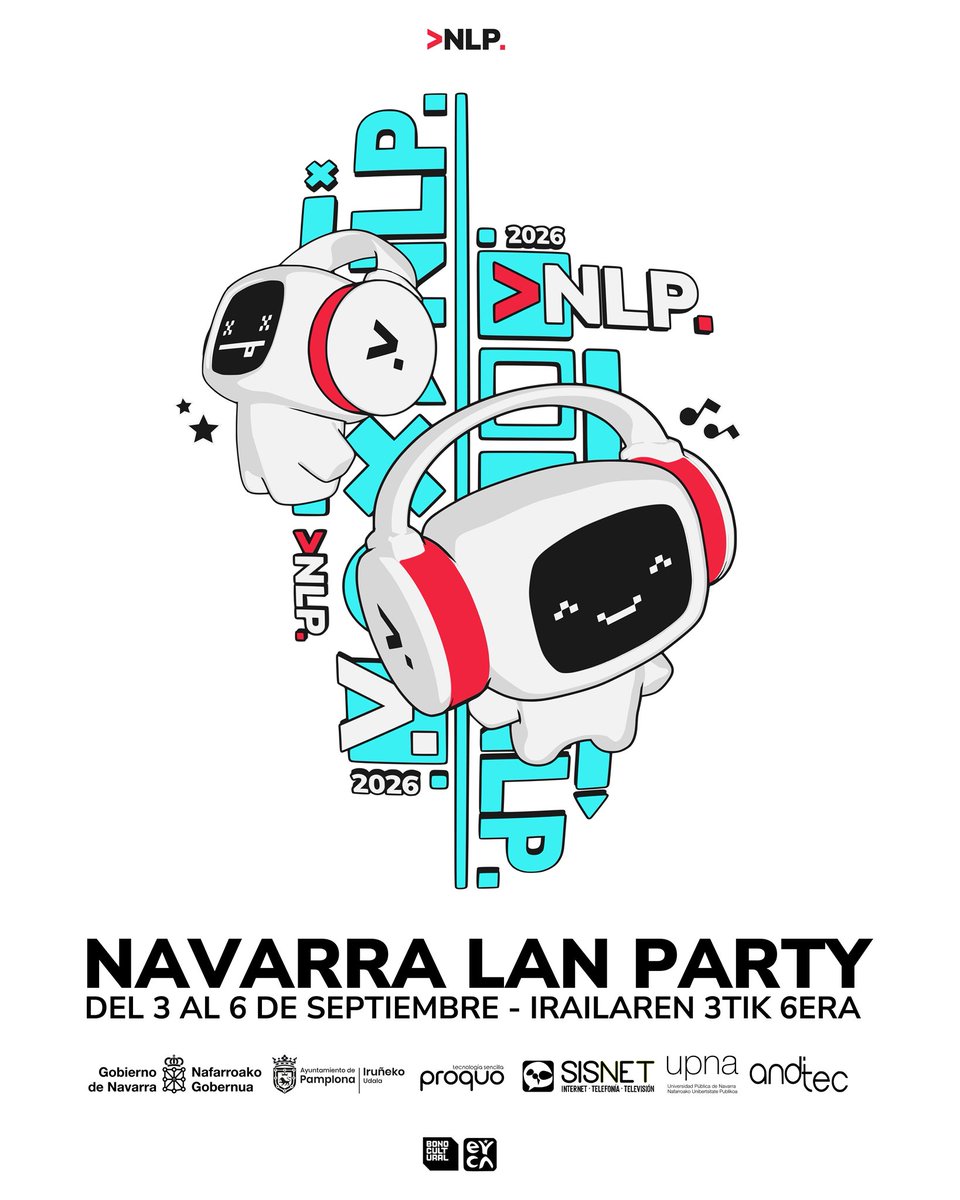 navarralanparty's tweet photo. Ya estamos por aquí un año más, ¿os pensabais que estábamos montando ya? ¡Bazinga! 

Nuevo año, nuevo cartel pero mantenemos fechas, las buenas costumbres no hay que perderlas, el primer fin de semana de septiembre es de NLP y el cuerpo lo sabe. https://t.co/gHLfRD79Fy