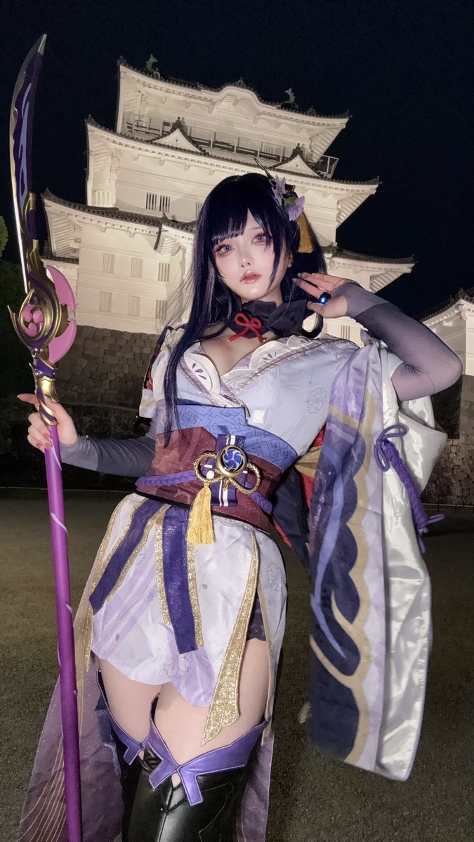 雷電やってきた🌸  
初出しメイクいい感じかも
#cosplay #原神 #GenshinImpact