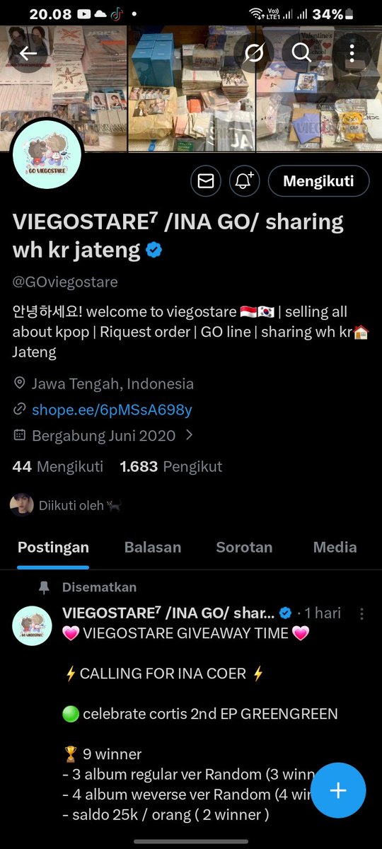 khalalea's tweet photo. @GOviegostare DONE ALL RULES KAKKK 🤭💕 Bismillah semoga rejeki aku buat menang giveaway kali ini, mau bgtt album cortis GREENGREEN 🌟____🌟 Sukses terus kakk!! 😶‍🌫️🩶 https://t.co/4S56u3fGo5