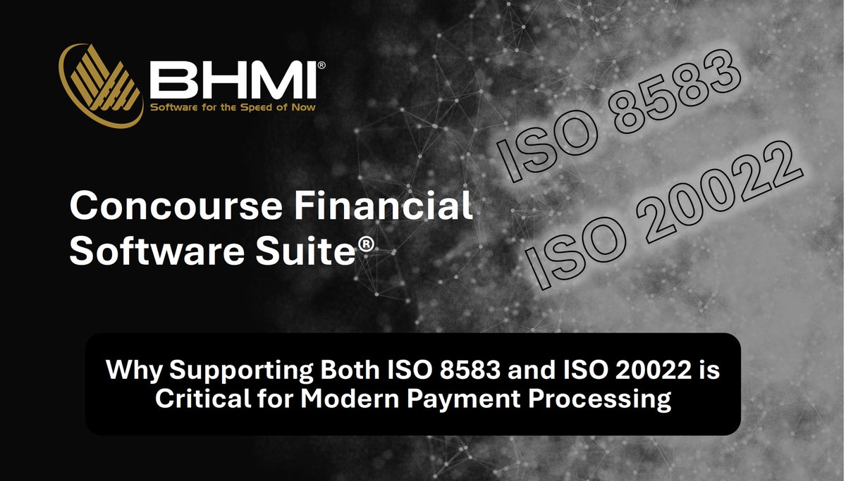 bhmisoftware's tweet photo. ISO 8583 powers card-based payments while ISO 20022 is the standard for real-time and cross-border payments.  Learn how Concourse supports both message formats in one unified payments back office solution:

https://t.co/KulN8bwoN6

#Payments #ISO20022 #ISO8583 #FinTech https://t.co/opjGbyW1aL