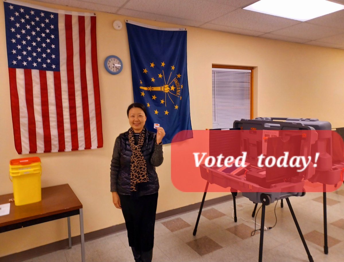 FancyXue's tweet photo. Voted my first vote on the 2026 Primary Election Day! And first time became a poll worker! 😀 It is the day that my Lord has made!
From 5am to 7:30pm, we ended up getting 173 voters to vote  at the Stilesville voting site🇺🇸  Uncle Sam came to see us and gave us a great shout-out! https://t.co/pukaDF5W7l