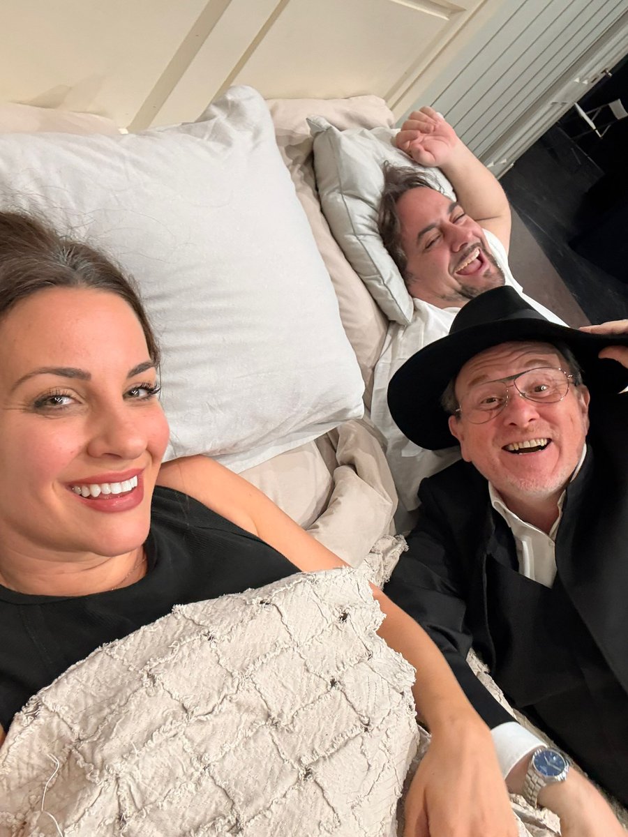 JoyceSoprano's tweet photo. My boyz! 😉 We have moved into the theater this week for #Stiffelio. We are getting closer and closer to opening this show @TheaterWien…so we take naps on stage whenever we can. 😴 https://t.co/sGkl35Gy7X