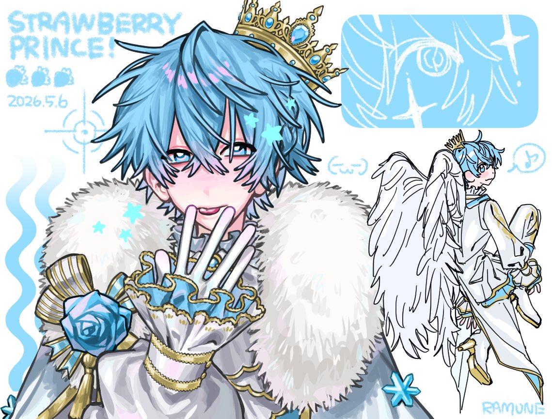 みずいろいちごのおうじさま૮ . ̫. ა🩵🍓👑 ̖́- ： #ころんくん #す