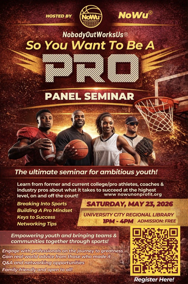 nowutraining's tweet photo. So You You Want To Be A Pro? Learn what it takes, find out what you need to know from those who have already done it &amp; have the information. FREE Admission, Seating Is Limited. Register Here: https://t.co/ndH0i3ub6q  #NoWu #NobodyOutWorksUs #BecomeAPro #NIL #Portal https://t.co/zKvMUBRDwu