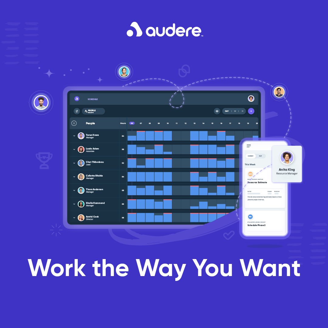audereapp's tweet photo. Audere’s live collaboration capabilities give team members a clear snapshot of what’s on their plate for the day, the week and the month. Start a free trial today! https://t.co/Ccfus6HRjN
 
#Audere #ResourceManagement #AEC #Software https://t.co/a8LaHPFNiG