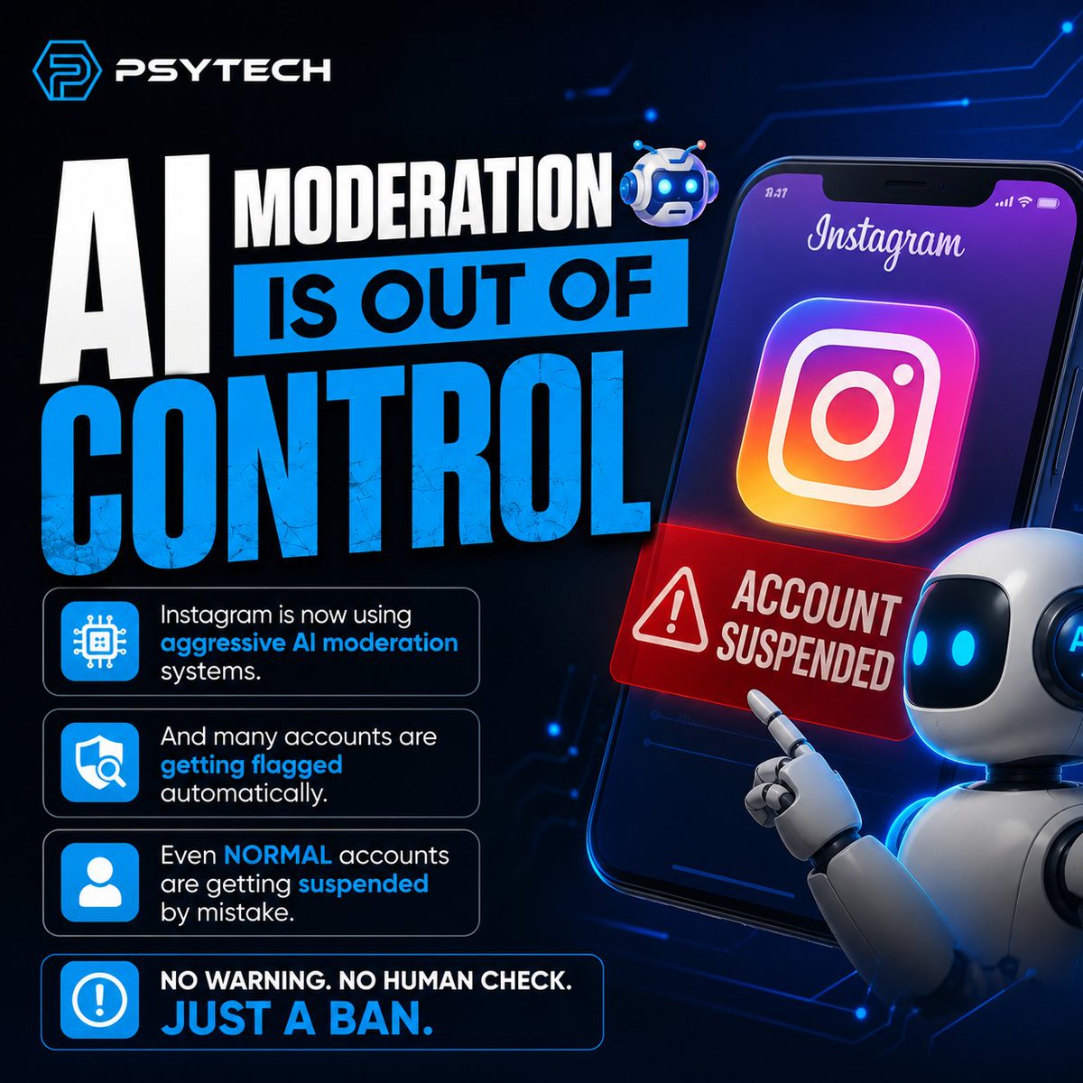 PsytechDigi's tweet photo. If your business depends on Instagram…
Start building safely NOW. 🚨

#Instagram2026 #InstagramSuspended #InstagramBan #MetaAI #SocialMediaMarketing #InstagramGrowth #DigitalMarketing #ContentCreator #InstagramTips #MarketingTrends2026 https://t.co/x4b90Y6NnR