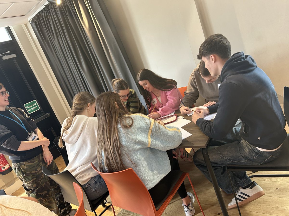 ydmcc1's tweet photo. @stranbelfast BEd Year 2 students enjoying a feast of creative writing during our @fightingwordsni workshop @HeaneyCentre, bringing characters to life on magical adventures! https://t.co/JCVyK8woJA
