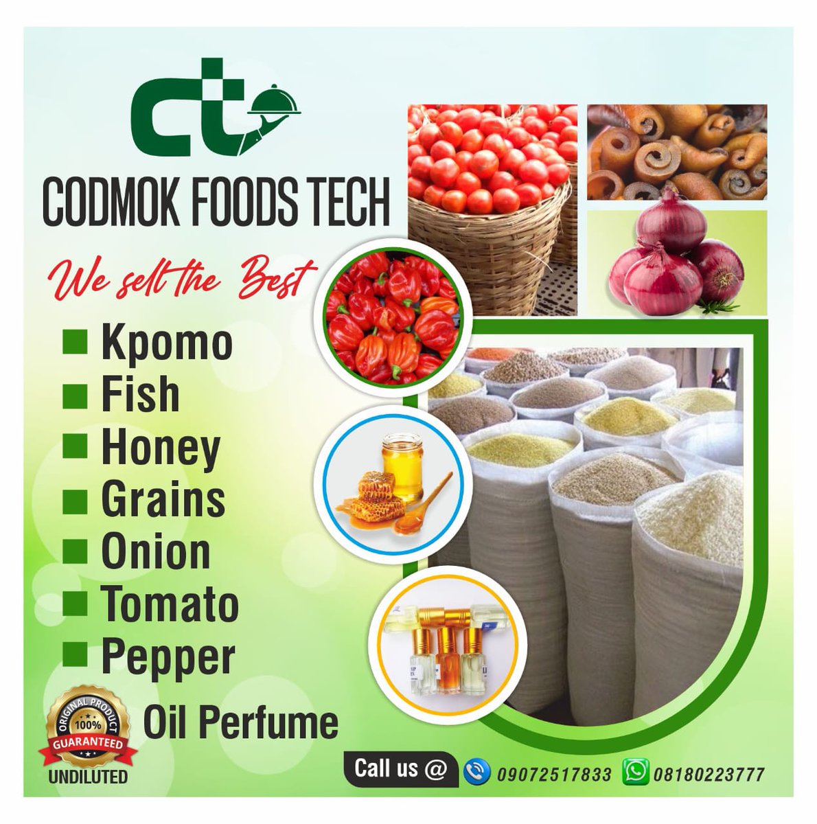 Codmokfoods's tweet photo. We deliver:
✅ 100% Pure Natural Honey
✅ Clean &amp; Fresh Dried Catfish
✅ Affordable Prices
✅ Fast &amp; Reliable Delivery

Perfect for:
🍵 Tea &amp; healthy living
🍲 Egusi, Ogbono &amp; Pepper soup

📍 Kaduna
📦 Delivery Available

Send a DM now to order or ask for today’s price list. https://t.co/GspC27HjGT