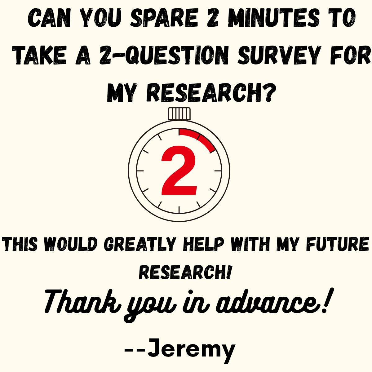 Boomutt's tweet photo. As a committed Criminal Justice 👮‍♂️ PhD student 🎓 passionate about creating positive social change

The 2-question survey, click here: https://t.co/dIxPTbXNaW https://t.co/BLRPX8PbPs