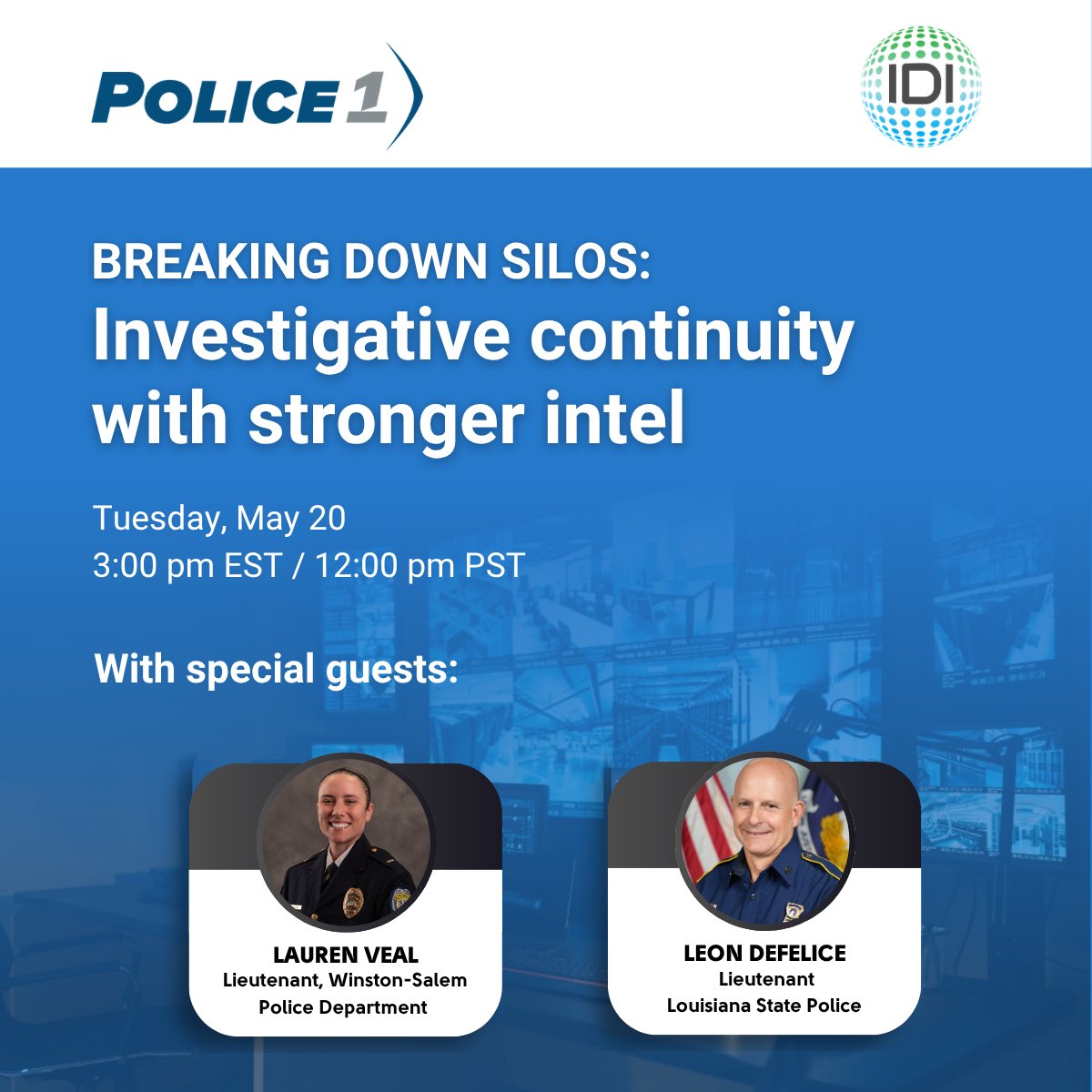 IDIData's tweet photo. 👮 From patrol officers knocking on doors to detectives building long-term cases, agencies need tools that keep information flowing and eliminate gaps that slow down progress.

👉 Register for IDI’s @PoliceOne webinar here: https://t.co/a9UaV6tlV4 https://t.co/Q8kiMfzP4Z