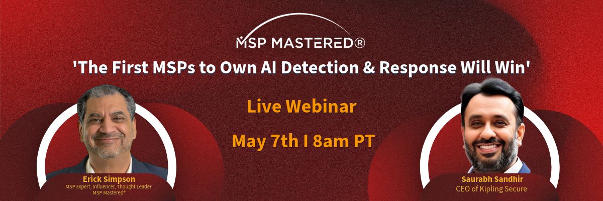 ErickSimpson's tweet photo. https://t.co/9w6uiy8JsK
AI isn’t coming—it’s already here.
And your clients are using it in ways you can’t see.

That creates risk…
but also a massive opportunity.

📅 This Thursday, May 7th @ 8am PT

#MSPMastered https://t.co/hilz6AsoMT